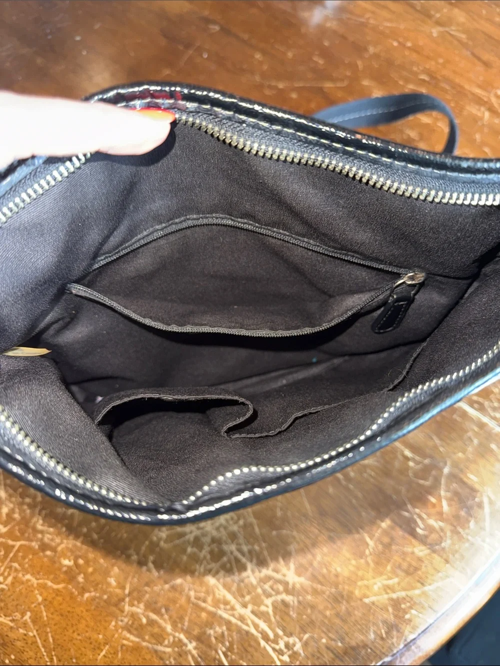 Coach Black and Cream Signature Crossbody